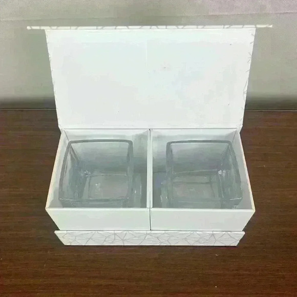 Set of 2 JoyJolt Carre Whiskey Old Fashioned Glasses Double Square Model JG10226 - Picture 13 of 15